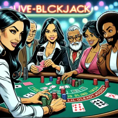 Live Blackjack table action