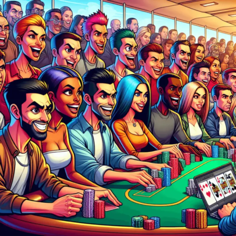 online Poker room experience with players competing